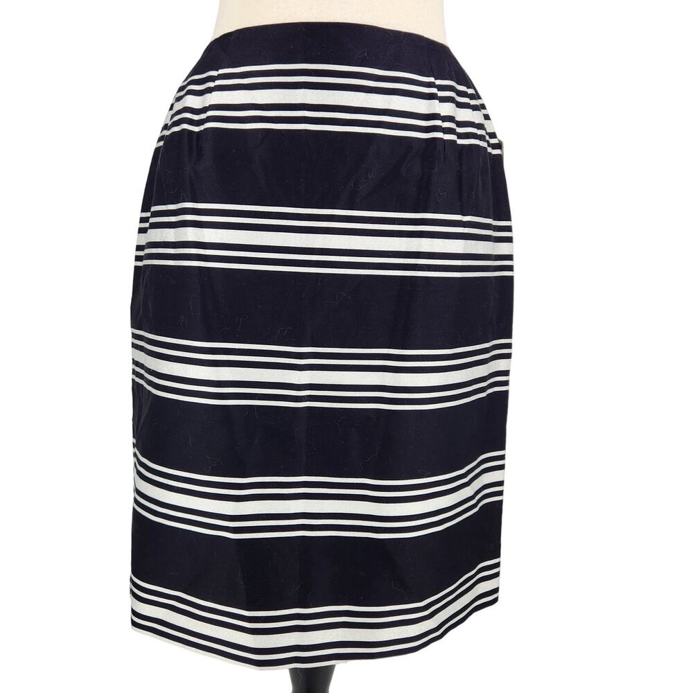 Talbots Satin Striped Pencil Skirt 2 Petite NWT